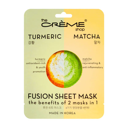 Turmeric & Matcha Fusion Sheet Mask - The Crème Shop