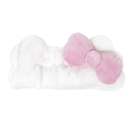 Plush Spa Headband with Hello Kitty's Signature Bow (Pink) | Cruelty-Free & Vegan Headbands The Crème Shop x Sanrio 