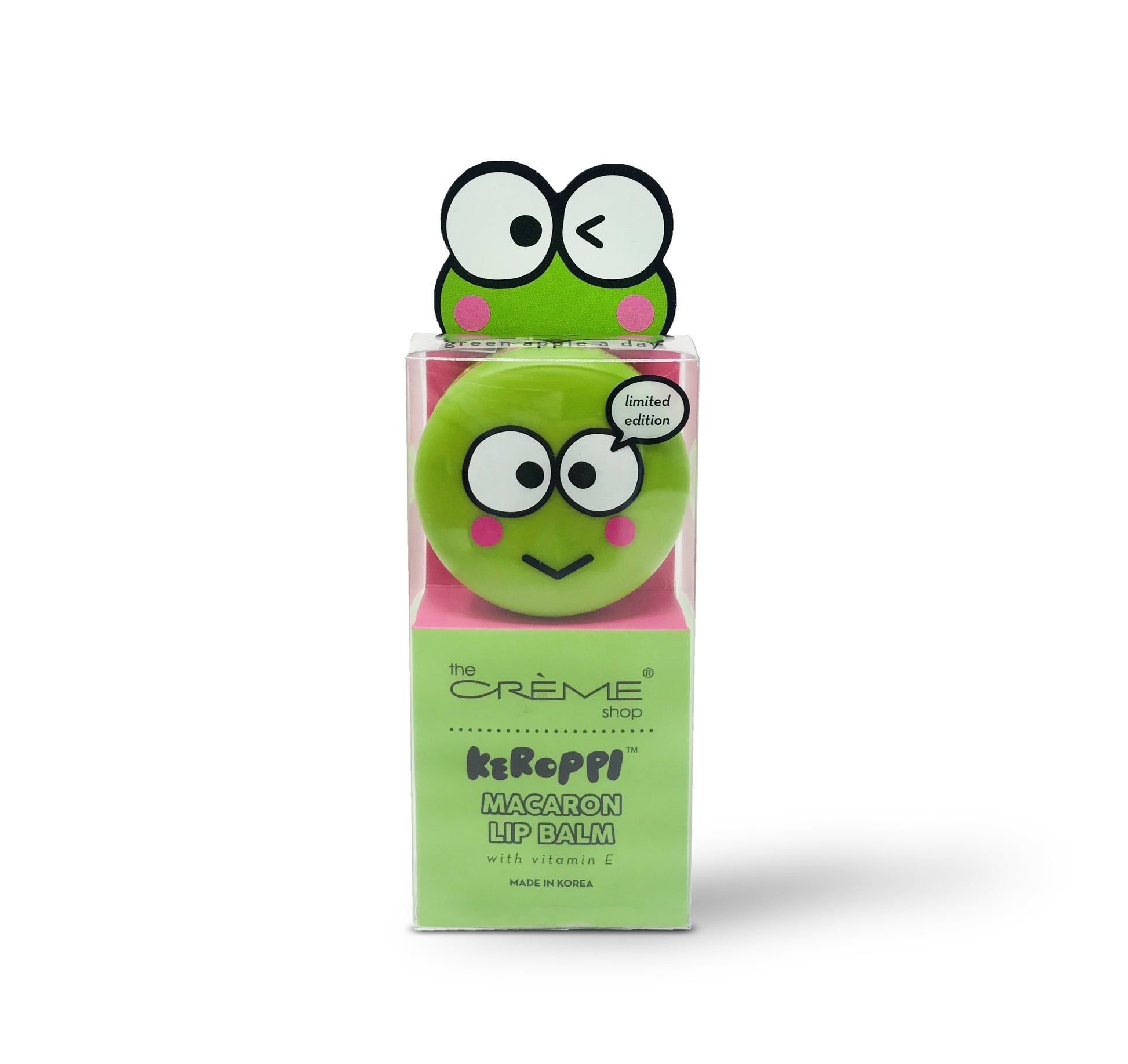 Keroppi Macaron Lip Balm - Green Apple A Day - The Crème Shop