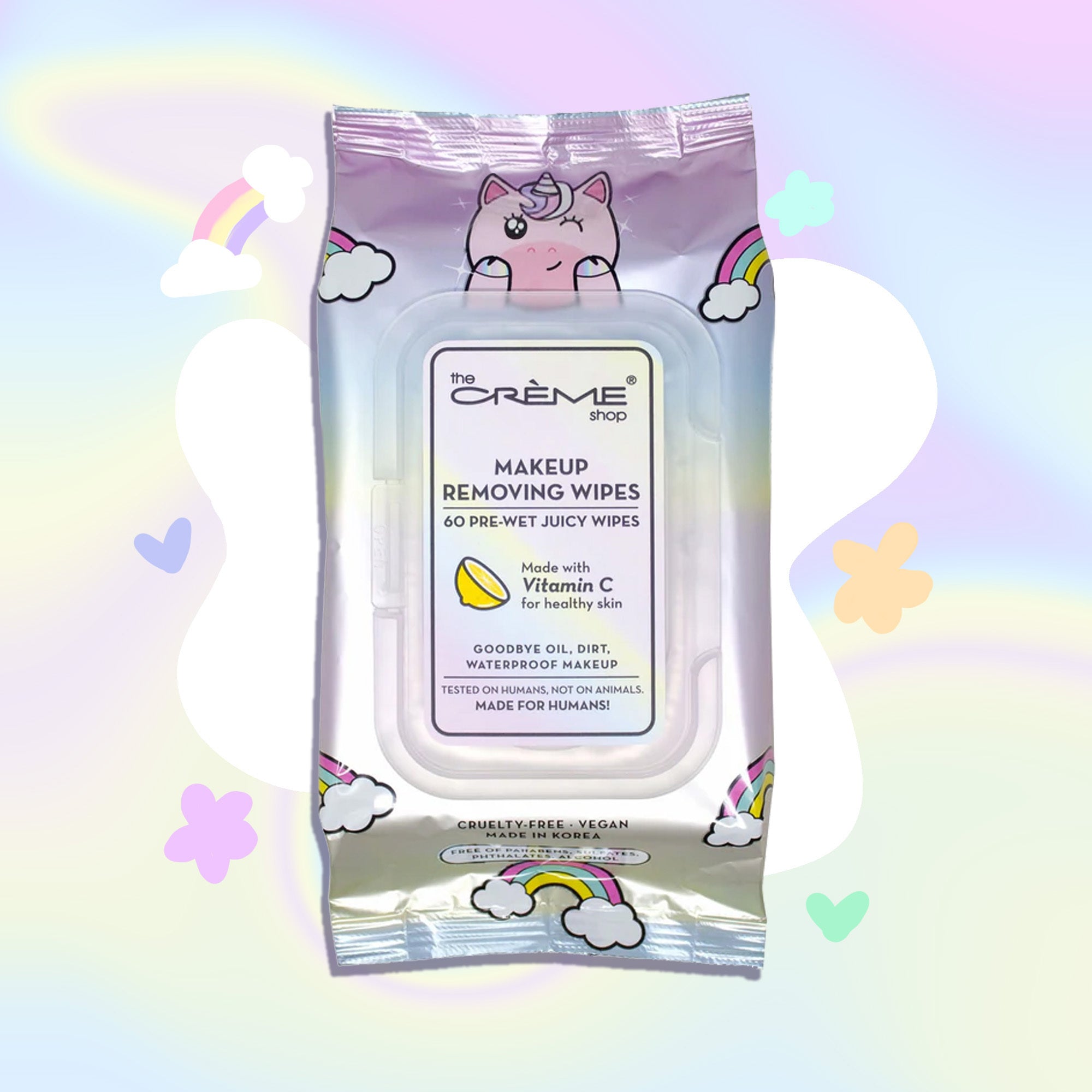 Juicy Makeup Removing Wipes | Brightening Vitamin C (Unicorn) Towelettes The Crème Shop 